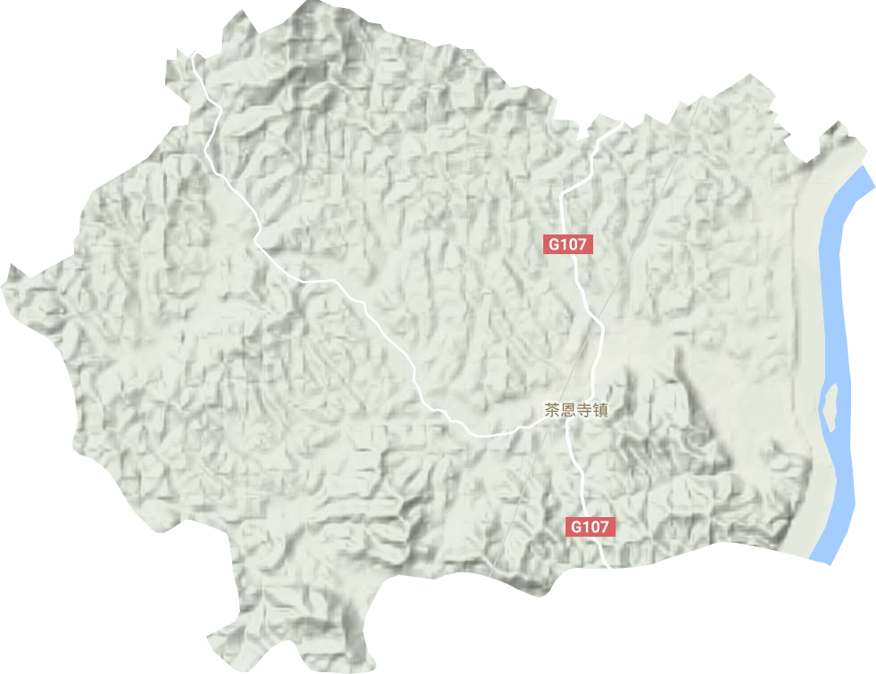 茶恩寺镇地形地图