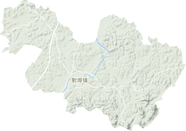 射埠镇地形地图