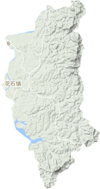 花石镇地形地图