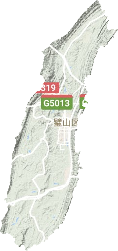 璧山区地形地图