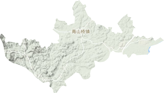 青山桥镇地形地图