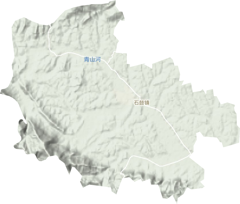 石鼓镇地形地图