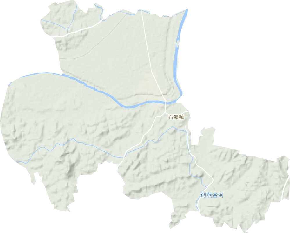 石潭镇地形地图
