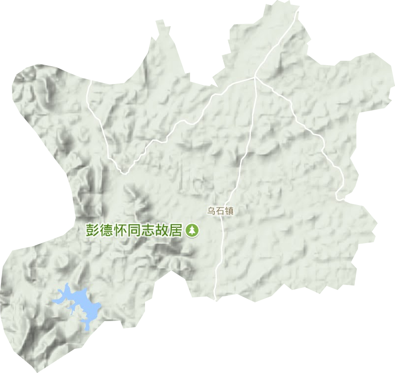 乌石镇地形地图