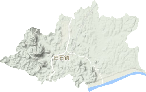 白石镇地形地图