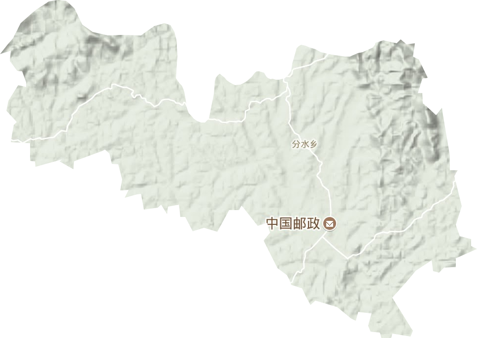 分水乡地形地图