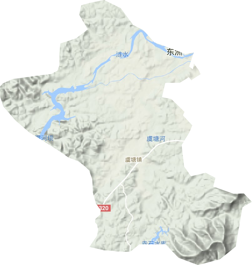 虞塘镇地形地图