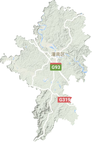 潼南区地形地图