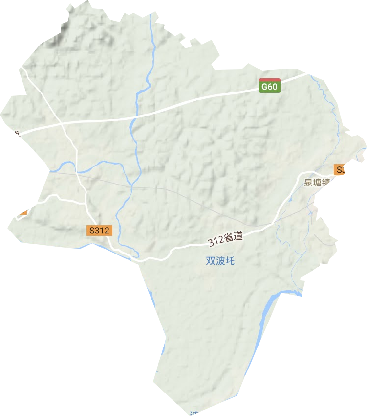 泉塘镇地形地图