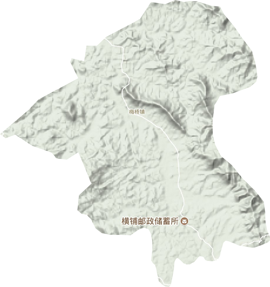 梅桥镇地形地图