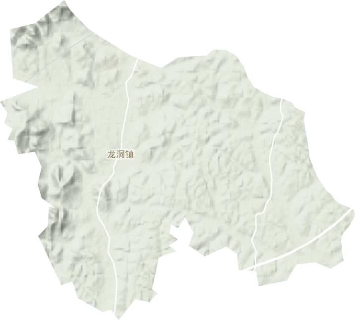 龙洞镇地形地图