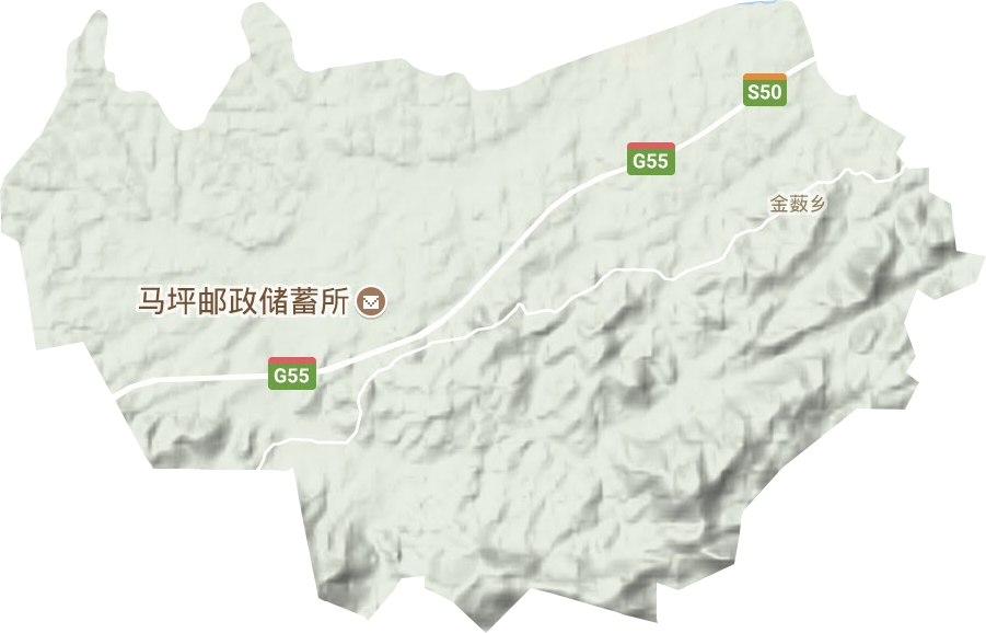 金薮乡地形地图