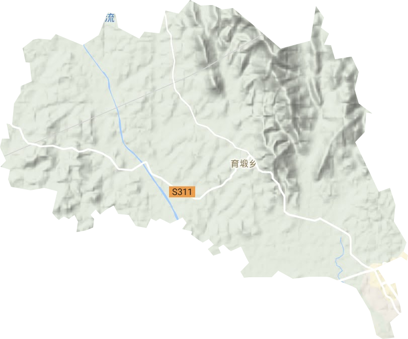 育塅乡地形地图