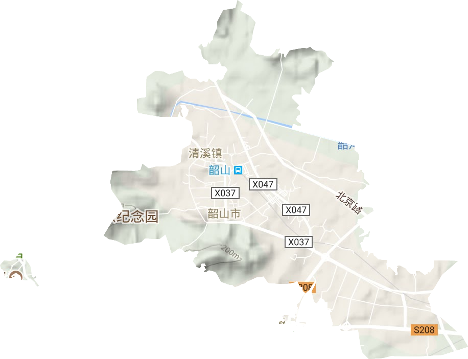 清溪镇地形地图