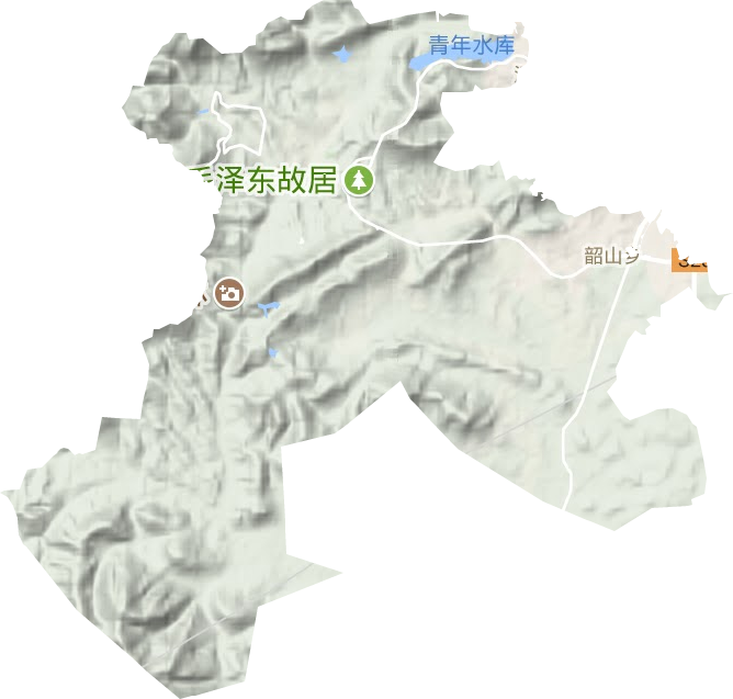 韶山乡地形地图