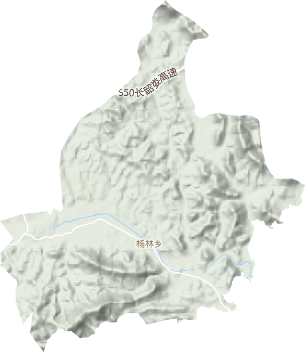 杨林乡地形地图