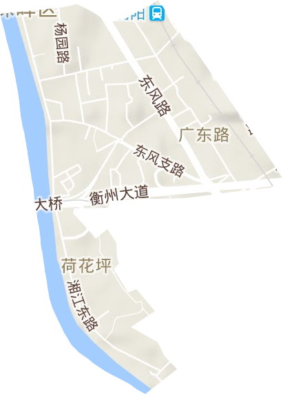 广东路街道地形地图