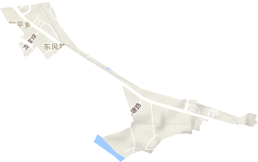 东风路街道地形地图