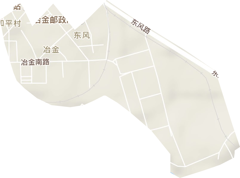 冶金街道地形地图