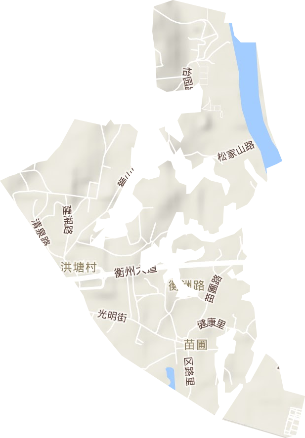 苗圃街道地形地图