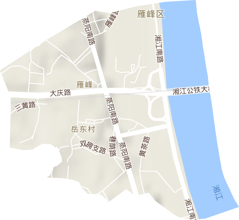 雁峰街道地形地图