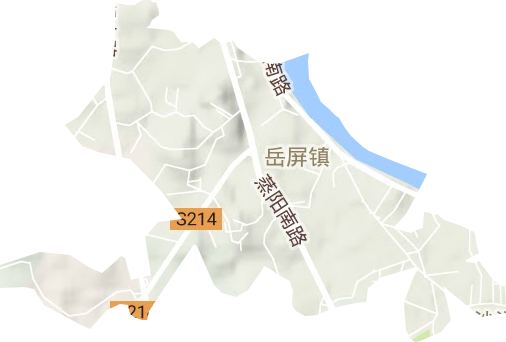 黄茶岭街道地形地图