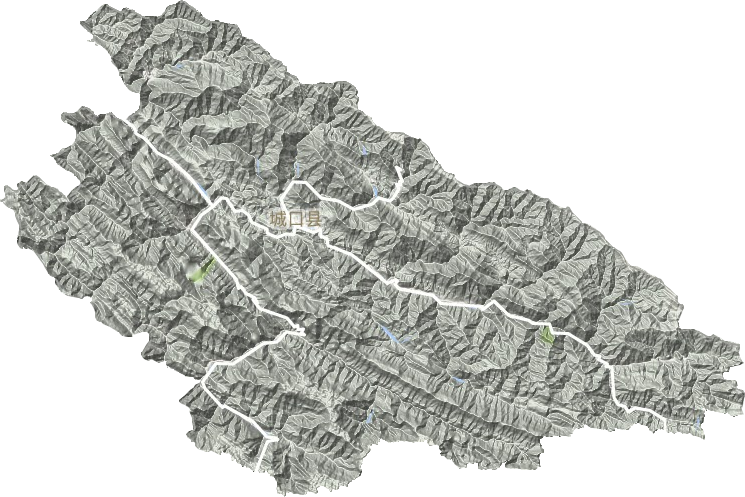 城口县地形地图