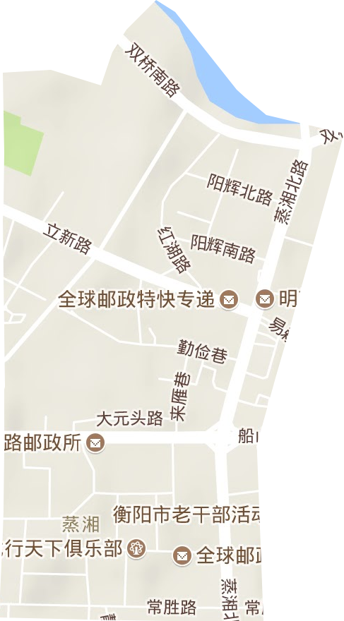 蒸湘街道地形地图