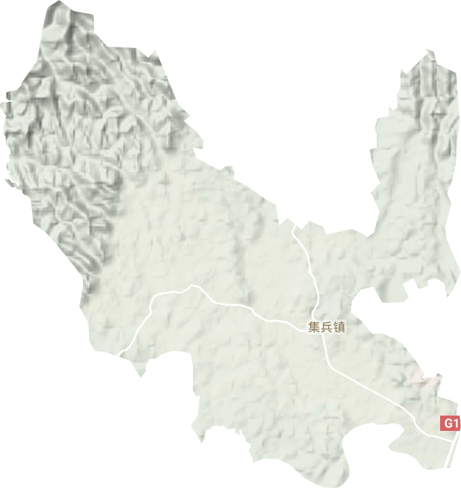 集兵镇地形地图