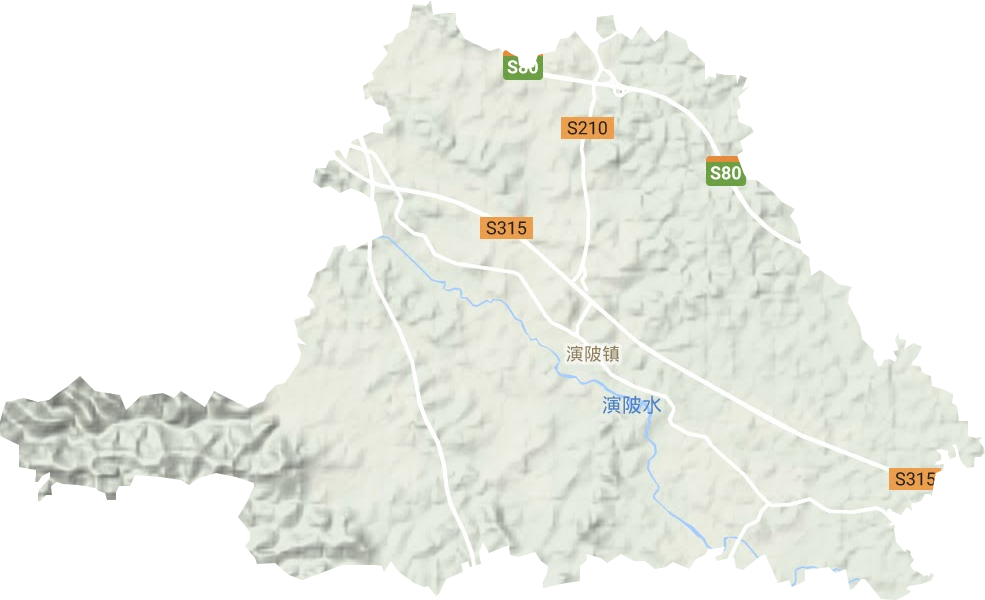 演陂镇地形地图