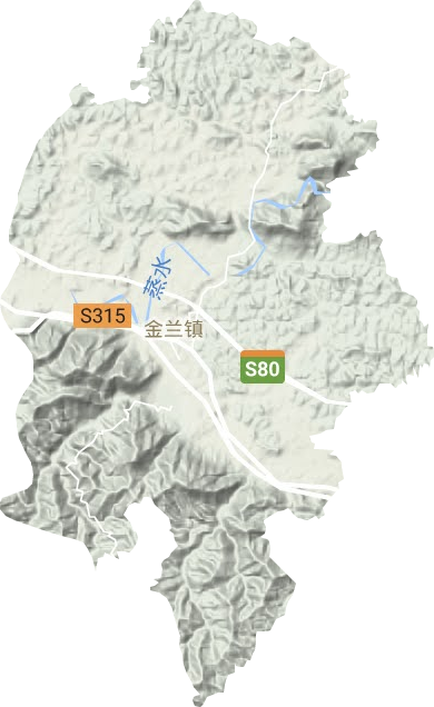 金兰镇地形地图