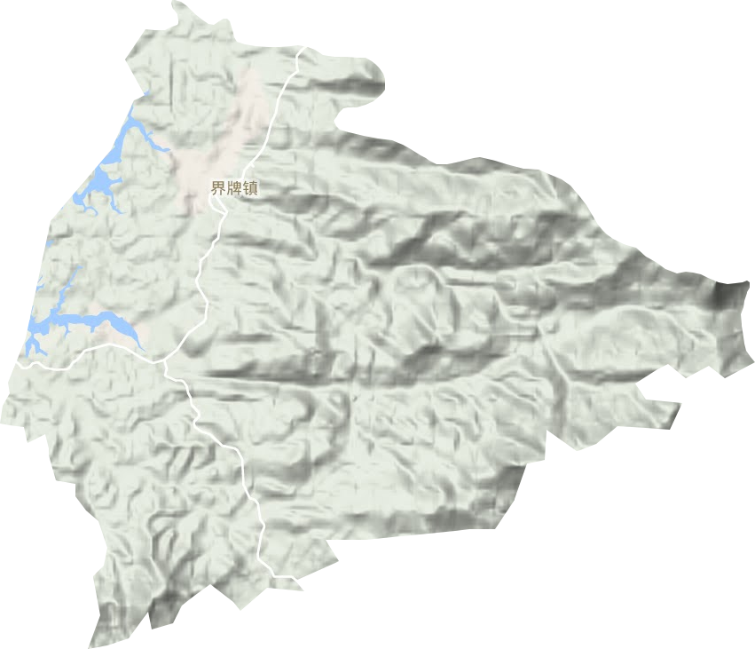 界牌镇地形地图