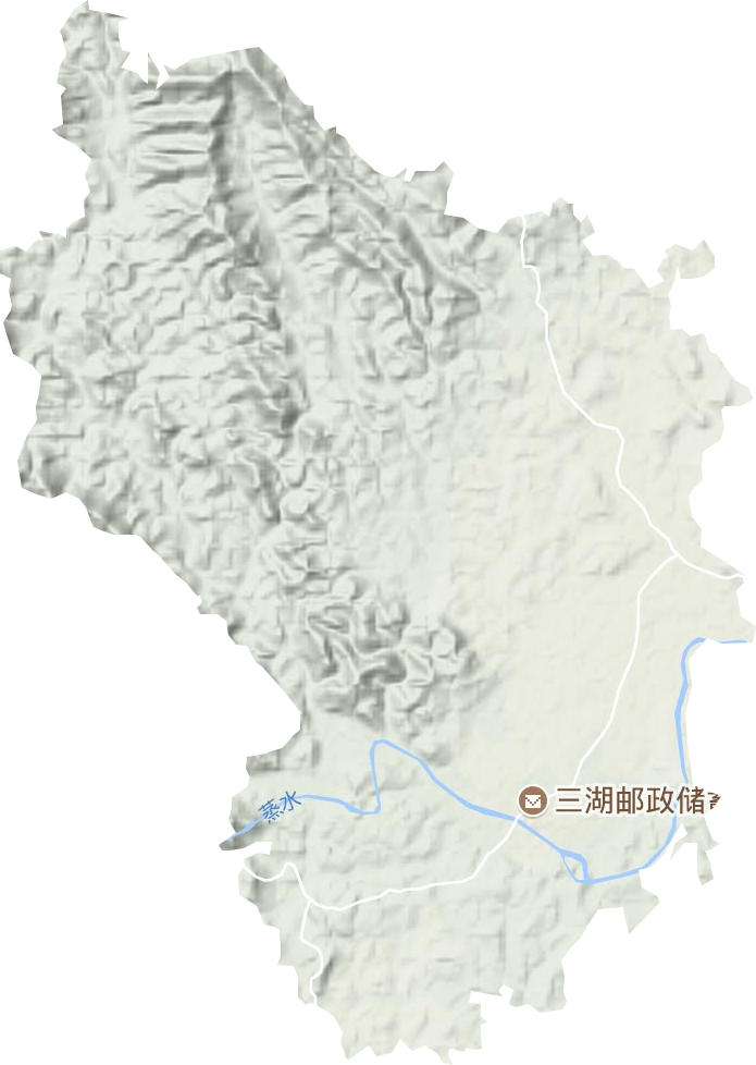 三湖镇地形地图