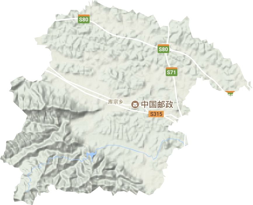库宗桥镇地形地图