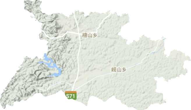 岘山镇地形地图