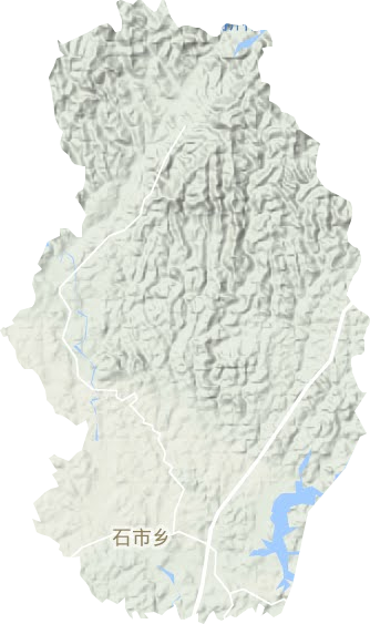 石市镇地形地图