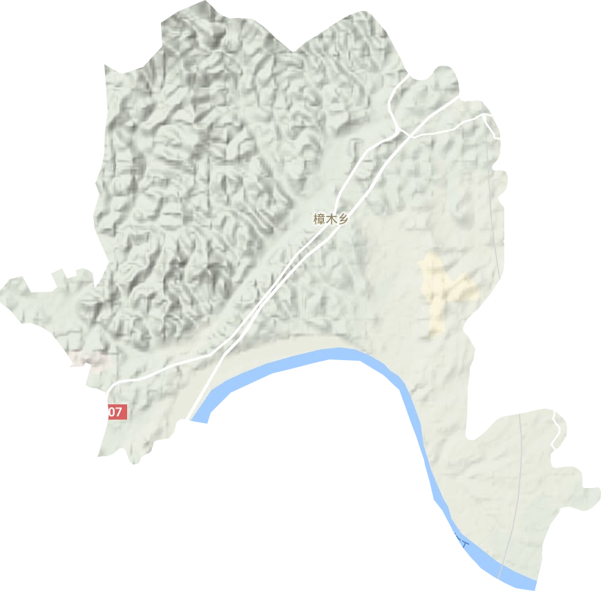 樟木乡地形地图