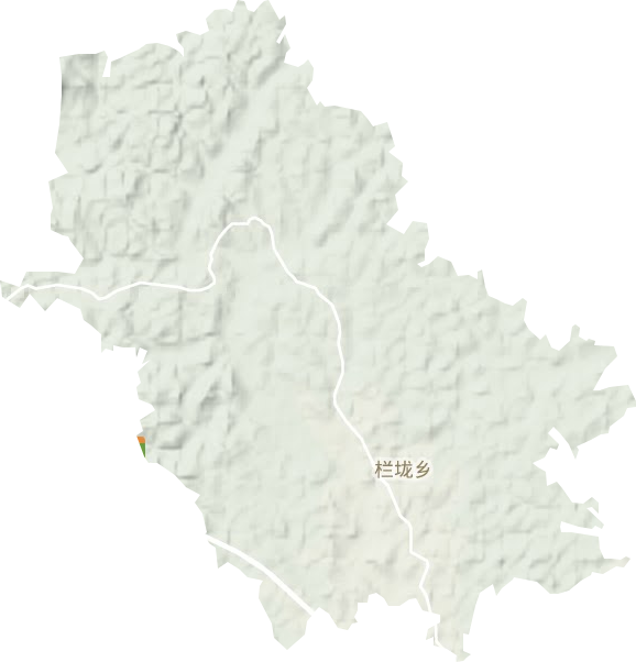 栏垅乡地形地图