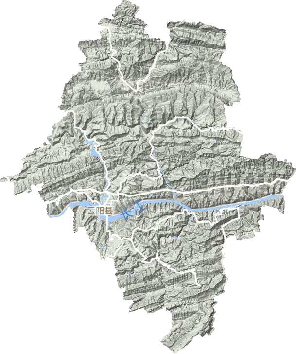 云阳县地形地图