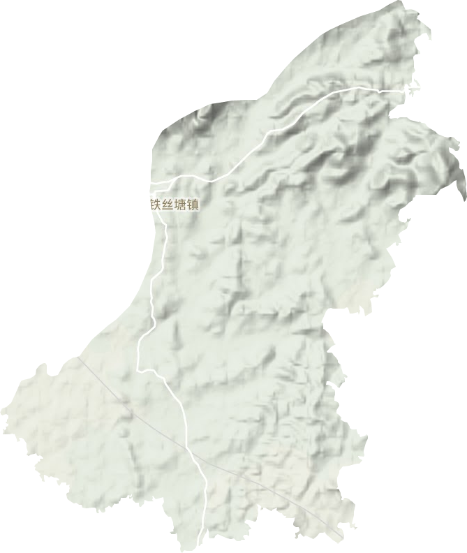 铁丝塘镇地形地图