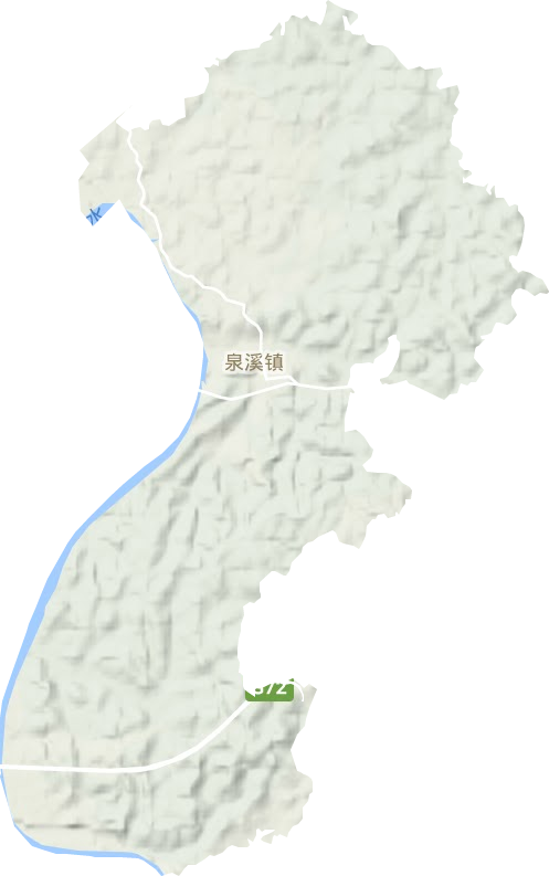 泉溪镇地形地图