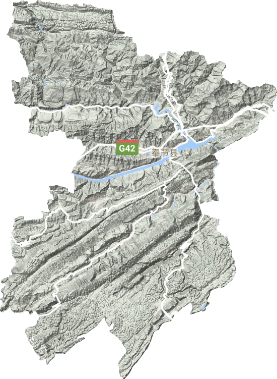 奉节县地形地图