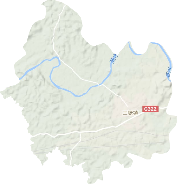 三塘镇地形地图