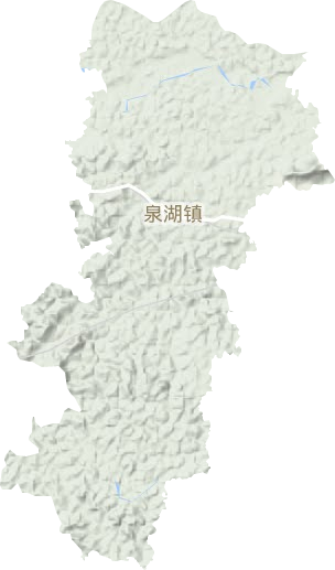 泉湖镇地形地图