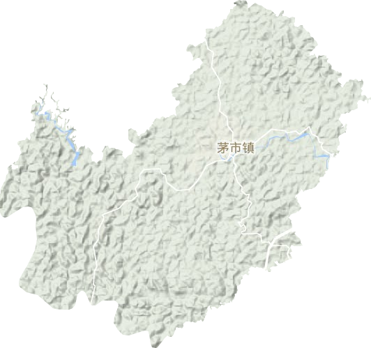 茅市镇地形地图