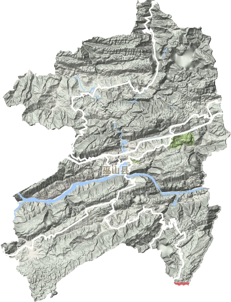 巫山县地形地图