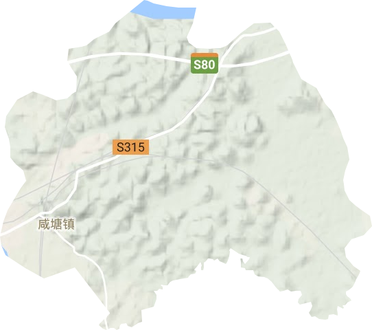 咸塘镇地形地图