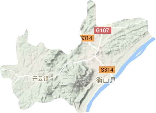 开云镇地形地图