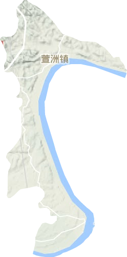 萱洲镇地形地图