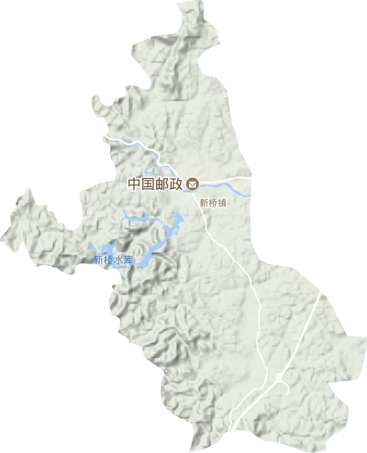 新桥镇地形地图